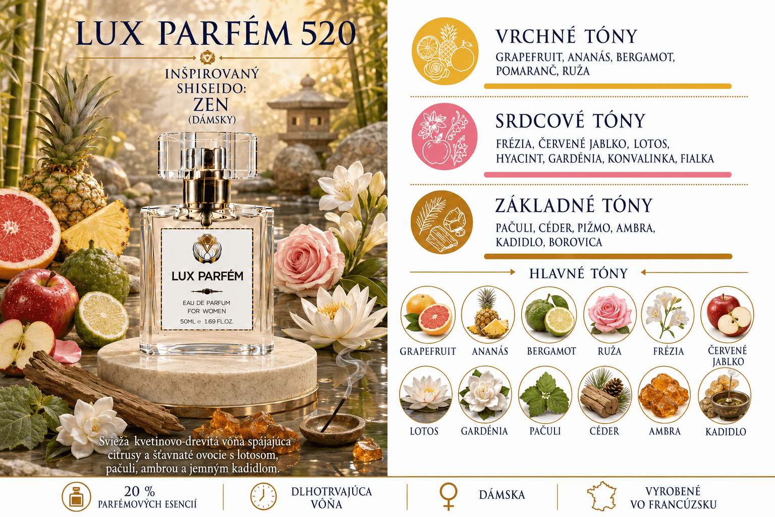 Lux Parfém 520 – Inšpirovaný Shiseido: Zen